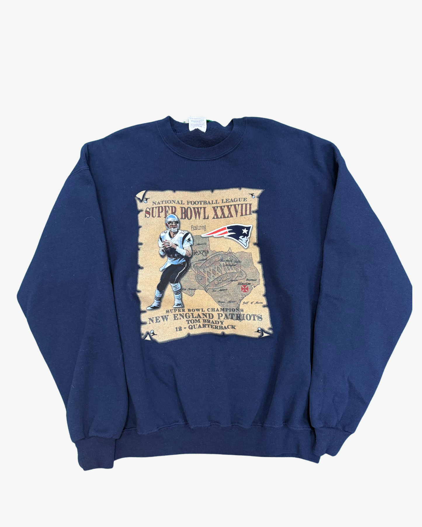 tom brady superbowl crew neck