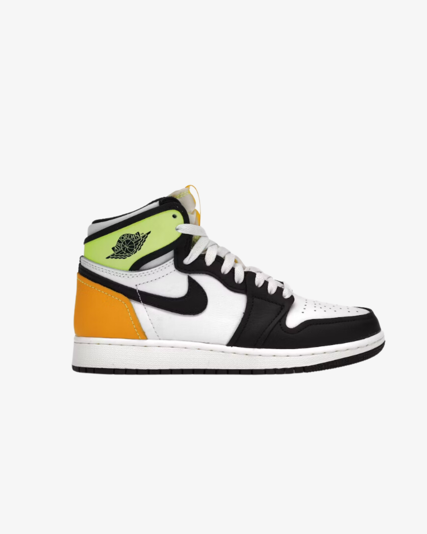 Jordan 1 Retro High White Black Volt University Gold (GS)